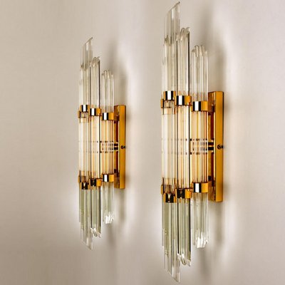 Modern Flower Shaped Glass Rod Wall Sconce in the style of Sciolari, 1960-VDW-2016862