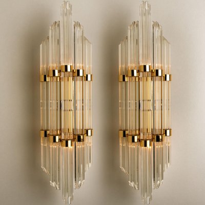 Modern Flower Shaped Glass Rod Wall Sconce in the style of Sciolari, 1960-VDW-2016862