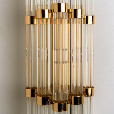 Modern Flower Shaped Glass Rod Wall Sconce in the style of Sciolari, 1960-VDW-2016862