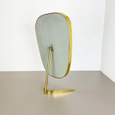 Modern German Brass Table Mirror from United Workshops Munich, 1950s-QZ-1092977