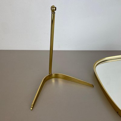 Modern German Brass Table Mirror from United Workshops Munich, 1950s-QZ-1092977