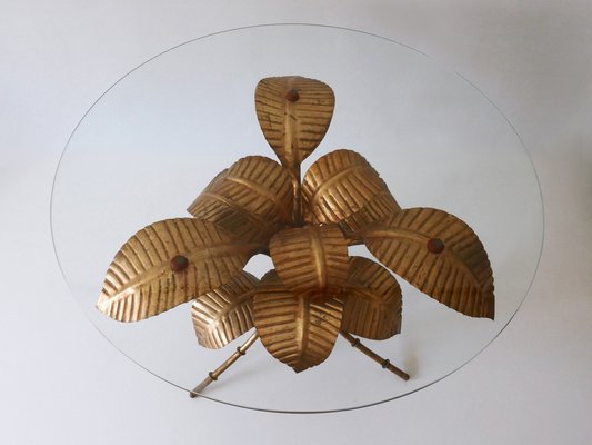 Modern German Palm Leaves Coffee Table by Hans Kögl, 1970s-WPT-1336540