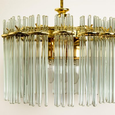 Modern Glass Rod Chandelier by Sciolari for Lightolier, 1970s-VDW-1300442