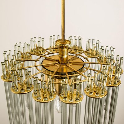 Modern Glass Rod Chandelier by Sciolari for Lightolier, 1970s-VDW-1300442