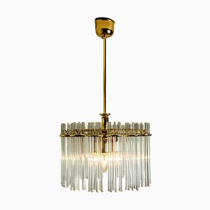 Modern Glass Rod Chandelier by Sciolari for Lightolier, 1970s-VDW-1300442