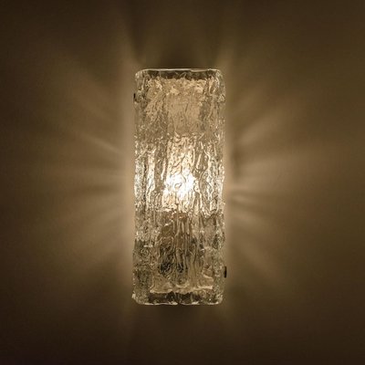 Modern Ice Glass Wall Light by J T Kalmar, Austria, 1960s-VDW-1266514