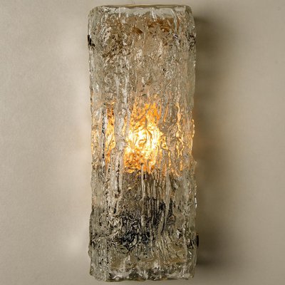 Modern Ice Glass Wall Light by J T Kalmar, Austria, 1960s-VDW-1266514