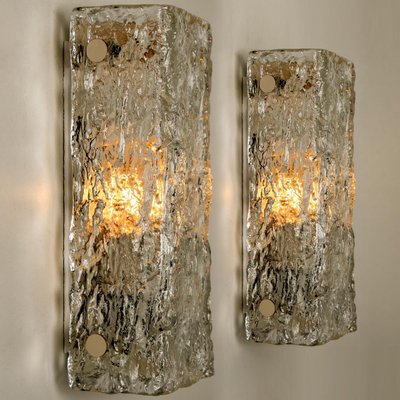 Modern Ice Glass Wall Light by J T Kalmar, Austria, 1960s-VDW-1266514