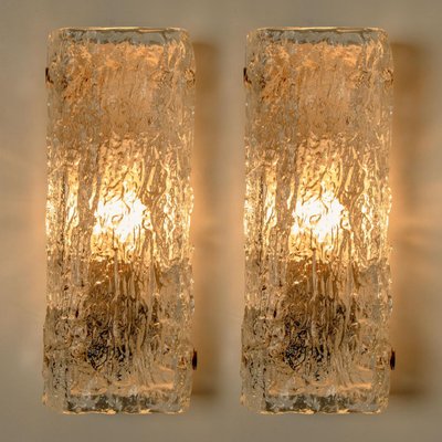 Modern Ice Glass Wall Light by J T Kalmar, Austria, 1960s-VDW-1266514