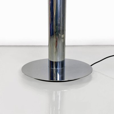 Modern Italian Floor Lamp in Chrome-Plated Steel and Opaline Glass, 1970-GDD-1771643