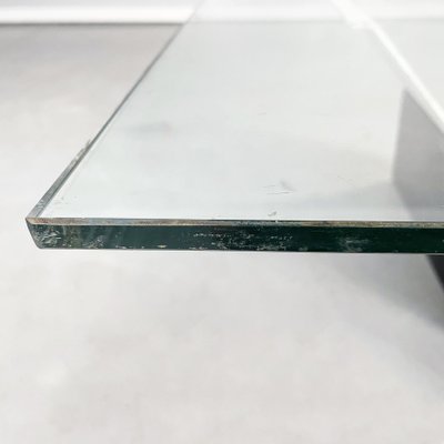 Modern Italian Glass and Black Marquinia Marble Coffee Table, 1980s-GDD-1354961