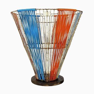 Modern Italian Metal and Colored Plastic Umbrella Stand, 1980s-GDD-1743389