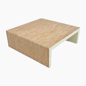 Modern Italian Resin and Bamboo Coffee Table-FER-1315403