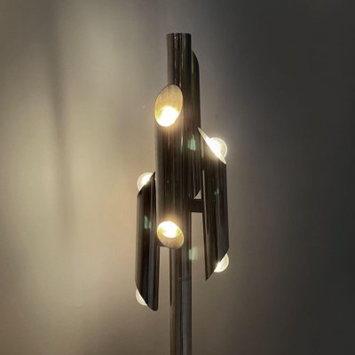 Modern Italian Space Age Floor Lamp in Chromed Metal, 1970s-GDD-1807495