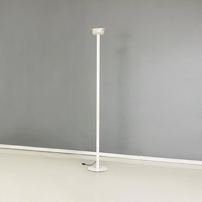 Modern Italian White Metal and Knurled Glass Floor Lamp, 1980s-GDD-1778305