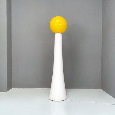 Modern Italian Yellow Glass Floor Lamp by Annig Sarian for Kartell, 1970s-GDD-1351667