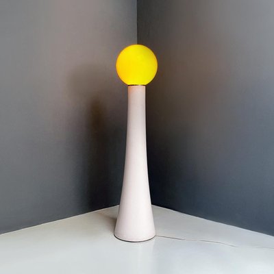 Modern Italian Yellow Glass Floor Lamp by Annig Sarian for Kartell, 1970s-GDD-1351667