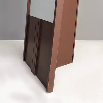 Modern Matt Brown Painted Wooden Floor Mirror, 1980s-GDD-1388278