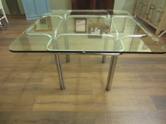 Modern Metal Glass Square Table-CDG-1421536