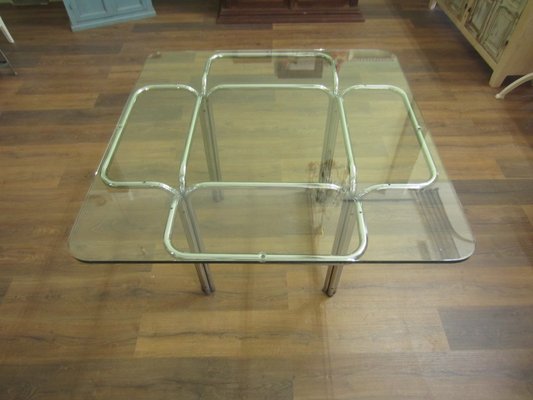 Modern Metal Glass Square Table-CDG-1421536