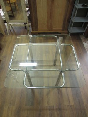 Modern Metal Glass Square Table-CDG-1421536