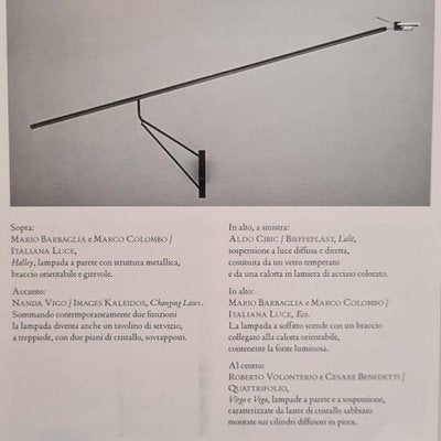 Modern Metal Wall Lamp Halley by Colombo and Barbaglia for Italiana Luce, 1980s-GDD-1343271