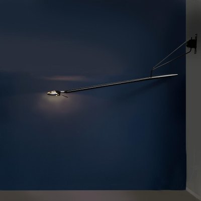 Modern Metal Wall Lamp Halley by Colombo and Barbaglia for Italiana Luce, 1980s-GDD-1343271