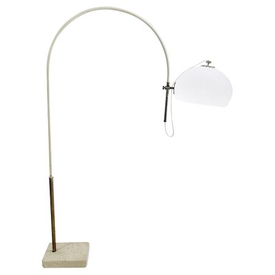 Modern Modulable Floor Lamp with Travertine Base, Italy, 1970s-FGA-1326841