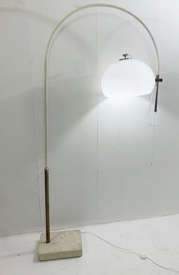 Modern Modulable Floor Lamp with Travertine Base, Italy, 1970s-FGA-1326841