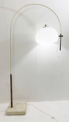 Modern Modulable Floor Lamp with Travertine Base, Italy, 1970s-FGA-1326841