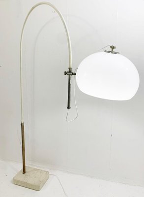 Modern Modulable Floor Lamp with Travertine Base, Italy, 1970s-FGA-1326841