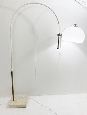 Modern Modulable Floor Lamp with Travertine Base, Italy, 1970s-FGA-1326841