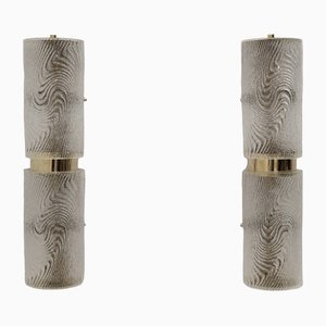 Modern Murano Glass and Brass Corteccia Sconces, 1989, Set of 2-FER-1413902