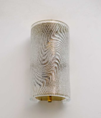 Modern Murano Glass and Brass Corteccia Wall Lights, 1980s, Set of 2-FER-1427797