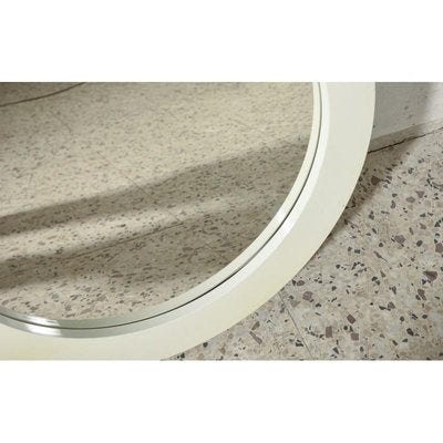 Modern Plastic Round Mirror with Flared Frame-RAQ-695891