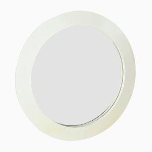 Modern Plastic Round Mirror with Flared Frame-RAQ-695891