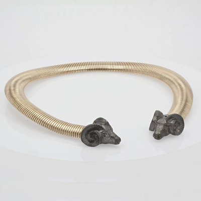 Modern Ram Tubogas Vermeil Necklace-OLU-1144615