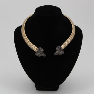 Modern Ram Tubogas Vermeil Necklace-OLU-1144615