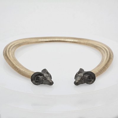 Modern Ram Tubogas Vermeil Necklace-OLU-1144615