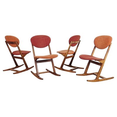 Modern Rocking Chairs by Karel Vyčíčal and Miloš Sedláček, 1970s, Set of 4-ABO-1440493