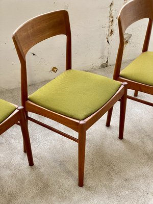 Modern Scandinavian Teak Dining Chairs by Kai Kristiansen for k.s. Furniture, 1960s, Set of 4-JJ-2016166