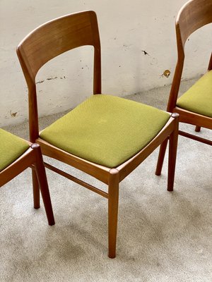 Modern Scandinavian Teak Dining Chairs by Kai Kristiansen for k.s. Furniture, 1960s, Set of 4-JJ-2016166