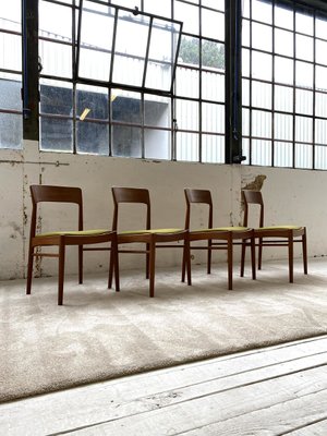 Modern Scandinavian Teak Dining Chairs by Kai Kristiansen for k.s. Furniture, 1960s, Set of 4-JJ-2016166