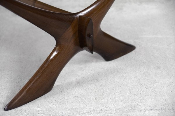 Modern Scandinavian Walnut Conditory Table by Fredrik Schriever, 1960s-ZAA-1314761