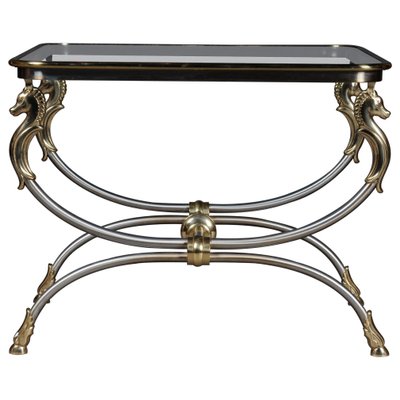 Modern Side Table in Chrome and Brass-FLW-1416835