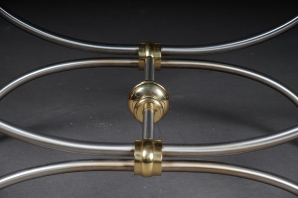 Modern Side Table in Chrome and Brass-FLW-1416835