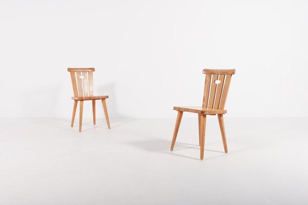 Modern Swedish Pine Dining Set, 1960s, Set of 7-KMC-956871