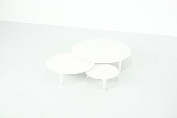 Modern Tripod Nesting Tables attributed to Wolfgang Bregentzer, Belgium, Set of 3-JG-1754788