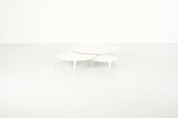 Modern Tripod Nesting Tables attributed to Wolfgang Bregentzer, Belgium, Set of 3-JG-1754788