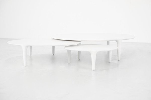 Modern Tripod Nesting Tables attributed to Wolfgang Bregentzer, Belgium, Set of 3-JG-1754788